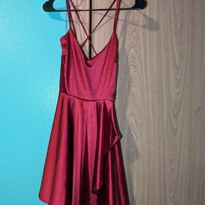Short Red Ruffle Dress